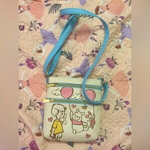 Loungefly Disney Winnie the Pooh Balloons Honey Passport Crossbody Travel Bag